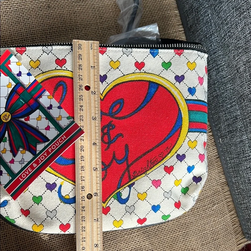 BRIGHTON LOVE & JOY canvas Hearts Crossbody Bag (NWT) ♥️ - Picture 10 of 14